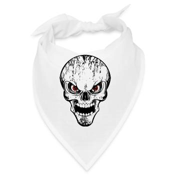 skull grunge style - Bandana - Weiß - Vorne