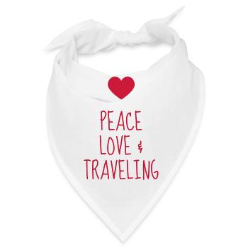 Reisen / Reisende / Urlaub / Tourismus - Bandana - Weiß - Vorne