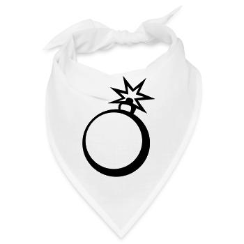 clipart bombe zuender - Bandana - Weiß - Vorne