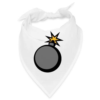 bombe clipart zuender - Bandana - Weiß - Vorne
