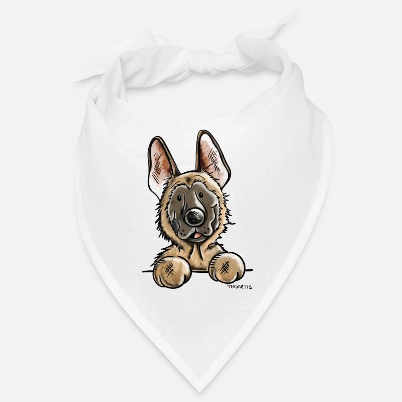 Neugieriger Malinois Bandana