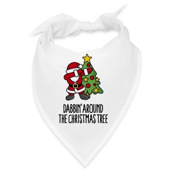 Dabbin' around the Christmas tree - Text - Bandana - Weiß - Vorne