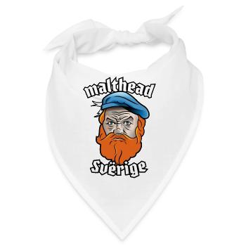 Malthead Sverige - Bandana - Weiß - Vorne