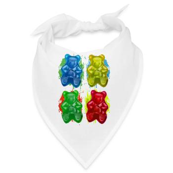 Gummibärchen - Fruchtig - Süssigkeit - Süss - Bandana - Weiß - Vorne