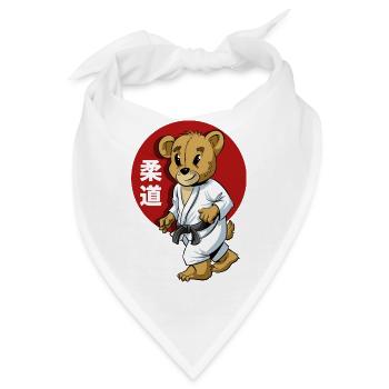 Judo Kinder Maskottchen - Bandana - Weiß - Vorne