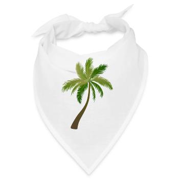 Palmen Baum Palmen - Bandana - Weiß - Vorne