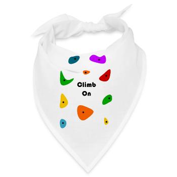 klettere auf Kletterwand - Bandana - Weiß - Vorne