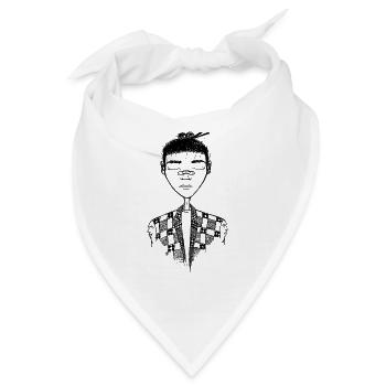zwei Gesicht - Bandana - Weiß - Vorne