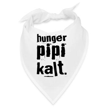 Hunger Pipi Kalt - Bandana - Weiß - Vorne