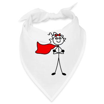 Superwoman oder mit verschränkten Armen - Bandana - Weiß - Vorne