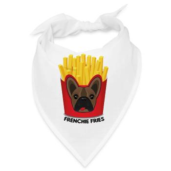 Frenchie Fries - Bandana - Weiß - Vorne