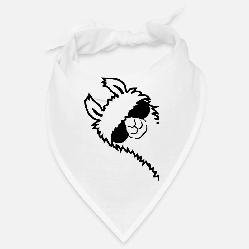 Lama regarde de côté Bandana
