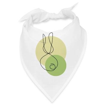 Hase lineart - Bandana - Weiß - Vorne