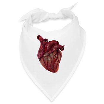 Realistic Heart - Bandana - Weiß - Vorne