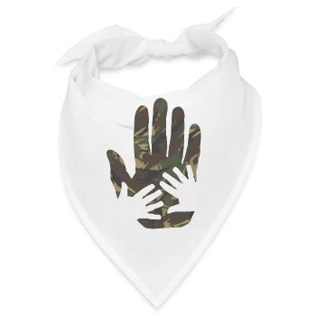 camo Hände niederländische Armee Muster - Bandana - Weiß - Vorne