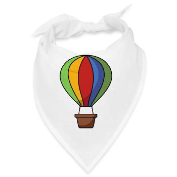 Heißluftballon Ballonfahren - Bandana - Weiß - Vorne
