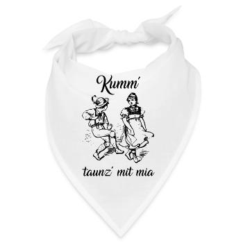 Lustiger Spruch Tanzen Mundart Dialekt Geschenk - Bandana - Weiß - Vorne