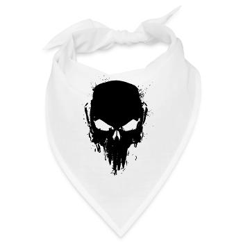totenkopf schlicht - Bandana - Weiß - Vorne