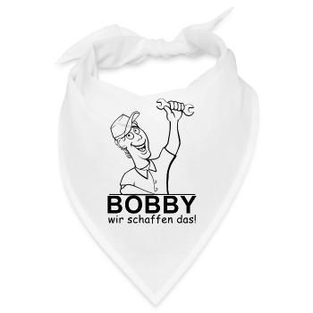 Bobby - wir schaffen das! - Bandana - Weiß - Vorne
