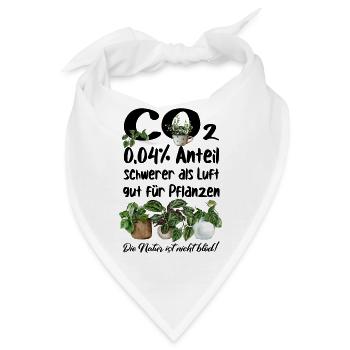 CO2, Pflanzen wachsen - Bandana - Weiß - Vorne