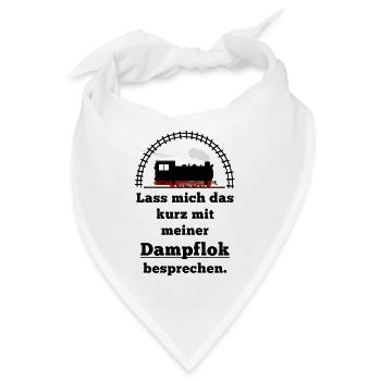 Eisenbahn Spruch Dampflok Partner - Bandana - Weiß - Vorne