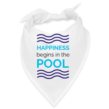 HAPPINESS begins in the POOL - Bandana - Weiß - Vorne