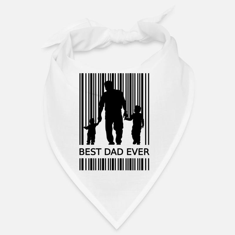 Best Dad Ever Strichcode zweifacher Papa Geschenk Bandana