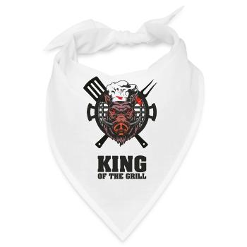 KÖNIG DES GRILLS - Bandana - Weiß - Vorne
