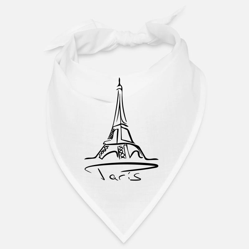 Paris Line Art - Minimalist Bandana