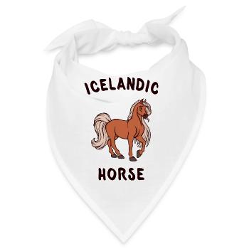 Pferdenarr Islandpferde Spruch Pferde Pferdeliebe - Bandana - Weiß - Vorne