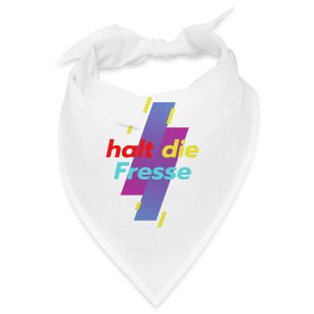 halt die Fresse - Bandana - Weiß - Vorne