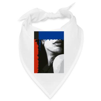 Surrealistische Malerei - Bandana - Weiß - Vorne
