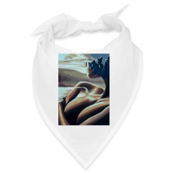 Surrealistische Malerei - Bandana - Weiß - Vorne