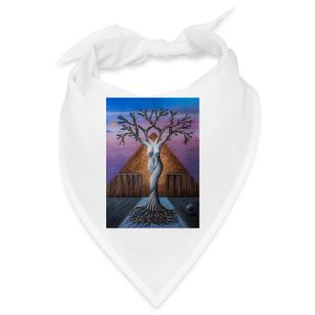 Surrealistische Malerei - Bandana - Weiß - Vorne