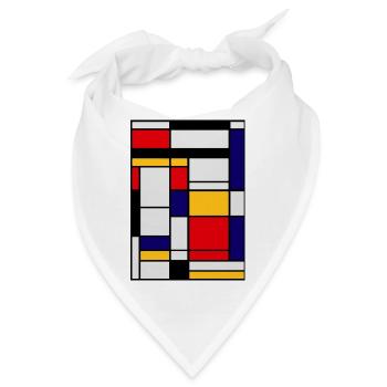 Abstrakte Malerei - Bandana - Weiß - Vorne
