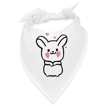 Häschen 2 - Bandana - Weiß - Vorne