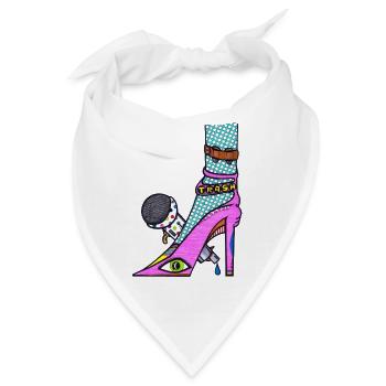 Disko Stöckelschuhe - Bandana - Weiß - Vorne
