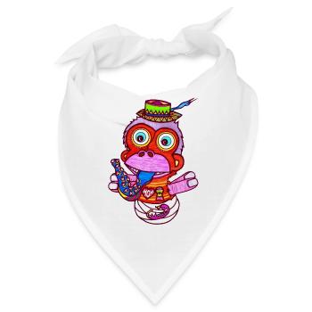 Baby Affe - Bandana - Weiß - Vorne
