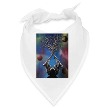 Surrealistische Malerei. Surreale Farbe - Bandana - Weiß - Vorne