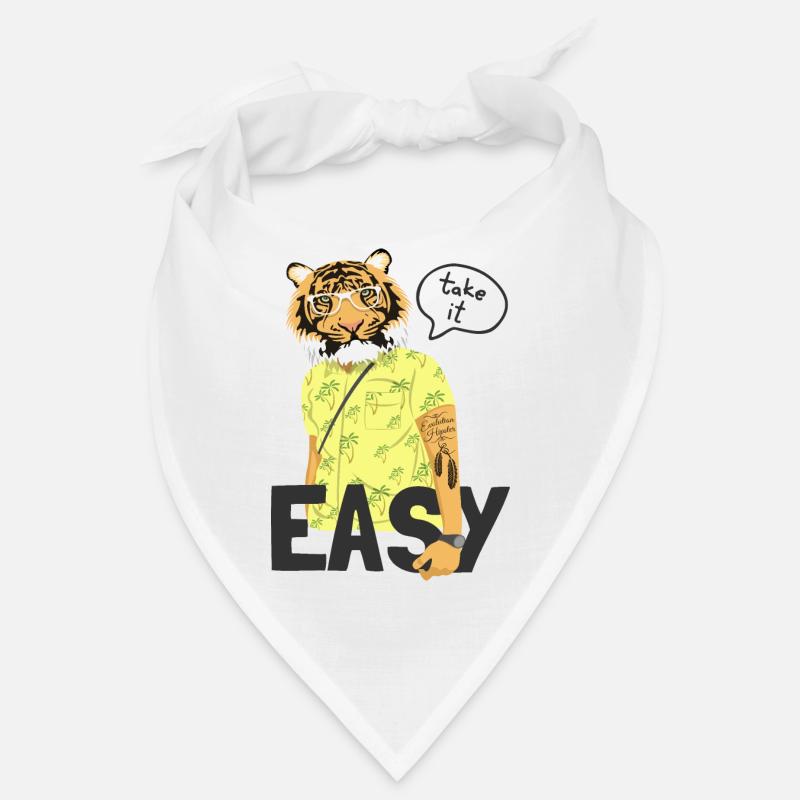 take it easy hipster tiger Bandana