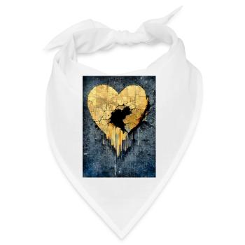 Gebrochenes Herz - Bandana - Weiß - Vorne