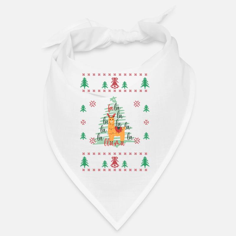 Lama de Noël pull moche animaux drôles Bandana