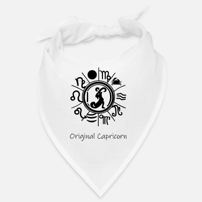 Sternzeichen Steinbock 001 schwarz Bandana