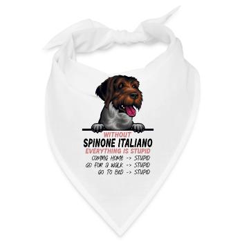 Ohne Spinone Italiano ist alles doof - Bandana - Weiß - Vorne