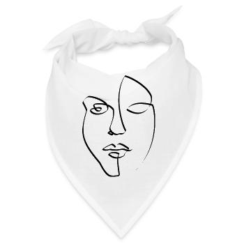 Gesicht - Bandana - Weiß - Vorne