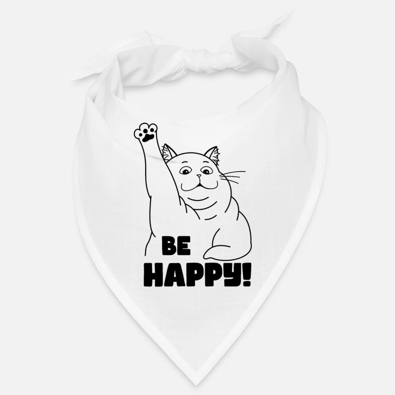 Chat et bonheur Bandana