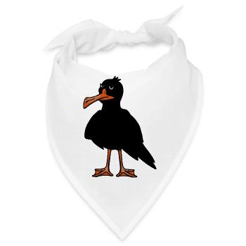 Pech Unglück Vogel Vögel traurig Kummer - Bandana - Weiß - Vorne