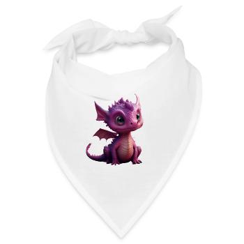 Kleiner Süßer Drache 3 - Bandana - Weiß - Vorne