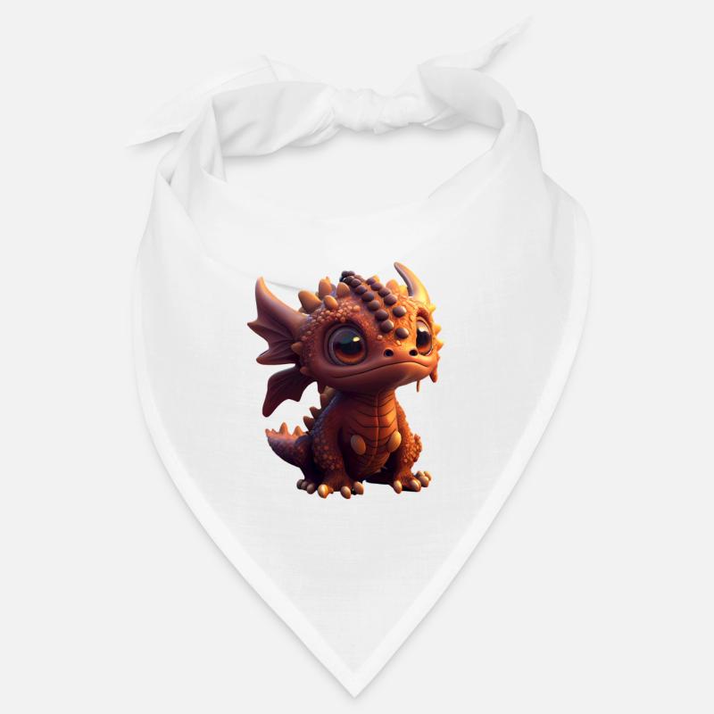 Petit Dragon Doux 3 - Bandana - blanc