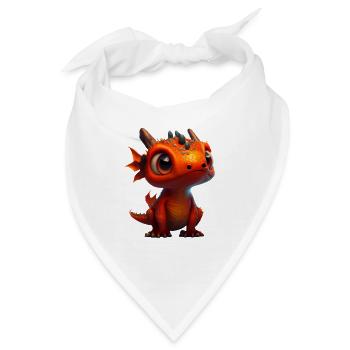 Kleiner Süßer Drache 9 - Bandana - Weiß - Vorne